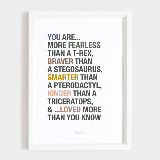 Dinosaur Affirmations Print