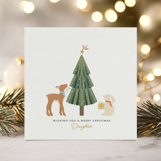 READY TO POST - Winter Woodland Christmas Card