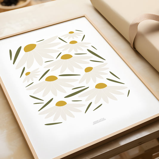 READY TO POST - A4 Daisies Print