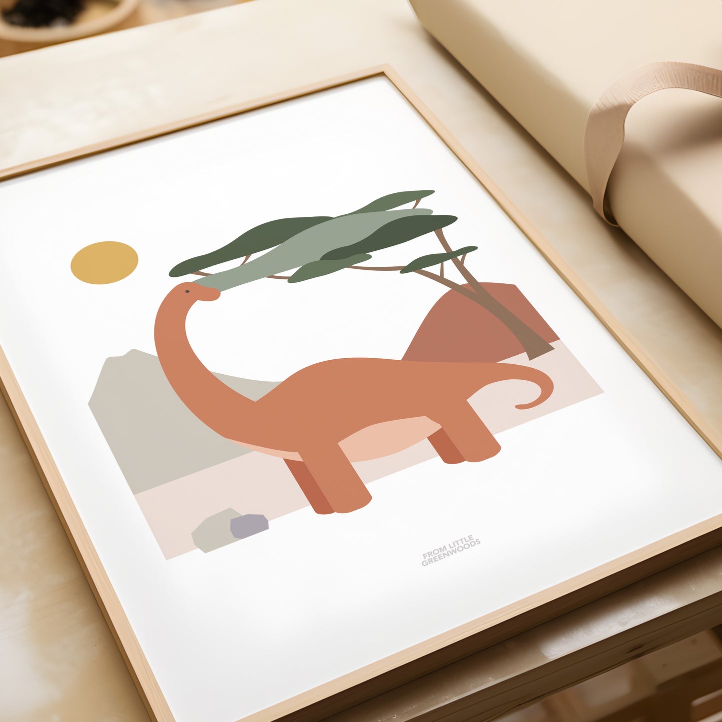 READY TO POST - A4 Diplodocus Print