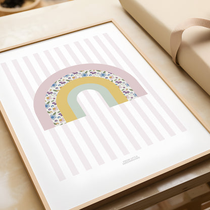 READY TO POST - A4 Girl's Rainbow Print