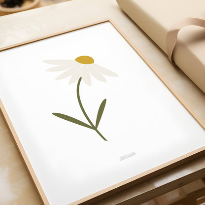 READY TO POST - A4 Single Stem Daisy Print