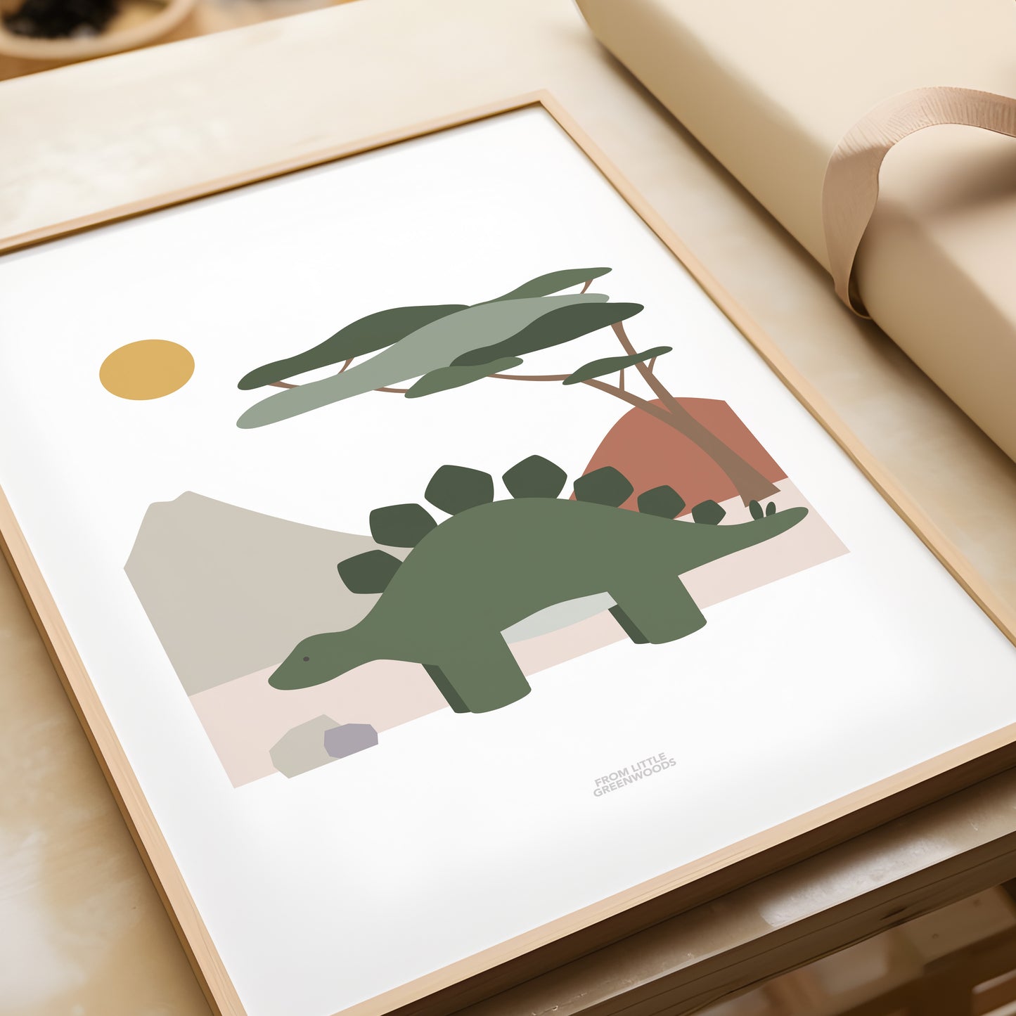 READY TO POST - A4 Stegosaurus Print