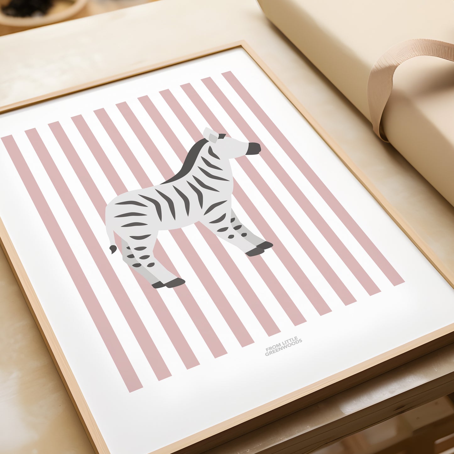 READY TO POST - A5 Striped Zebra Print