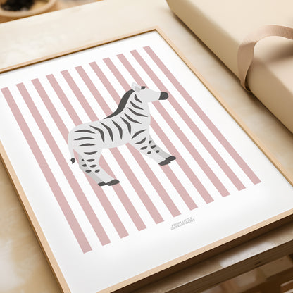 READY TO POST - A5 Striped Zebra Print