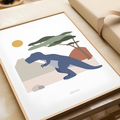 READY TO POST - A5 TRex Print