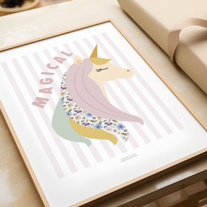READY TO POST - A4 Unicorn Print