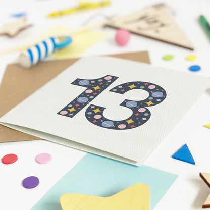 READY TO POST - Age 13 Thirteenth Birthday Card