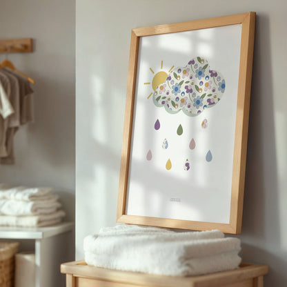 Ditsy Flower Cloud Print