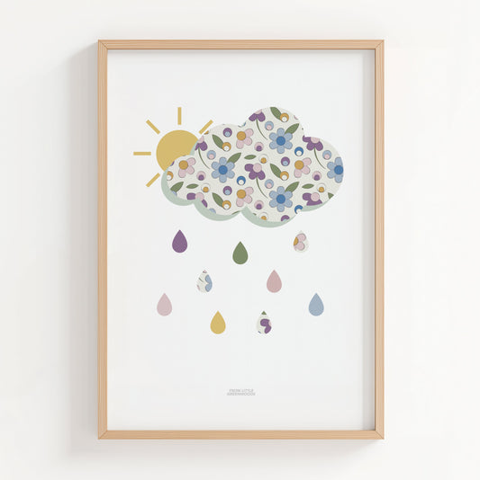 Ditsy Flower Cloud Print