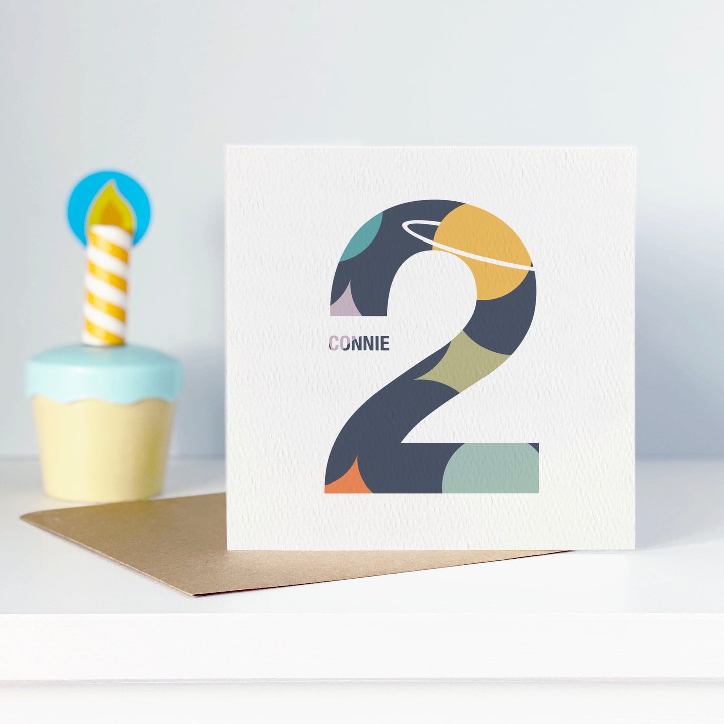 Children's Planets & Stars Age Birthday Card