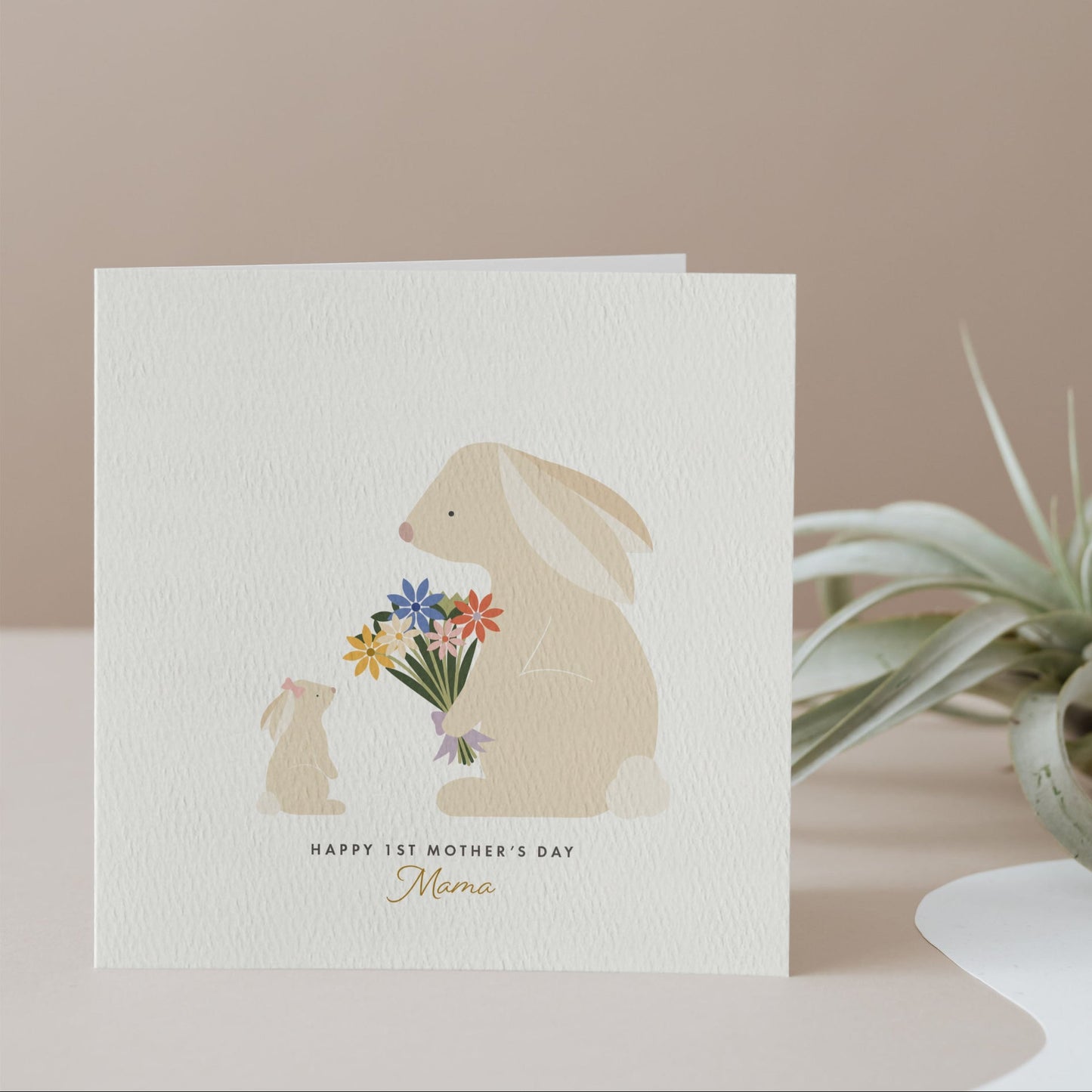 Personalised Bunny Mother's Day Card
