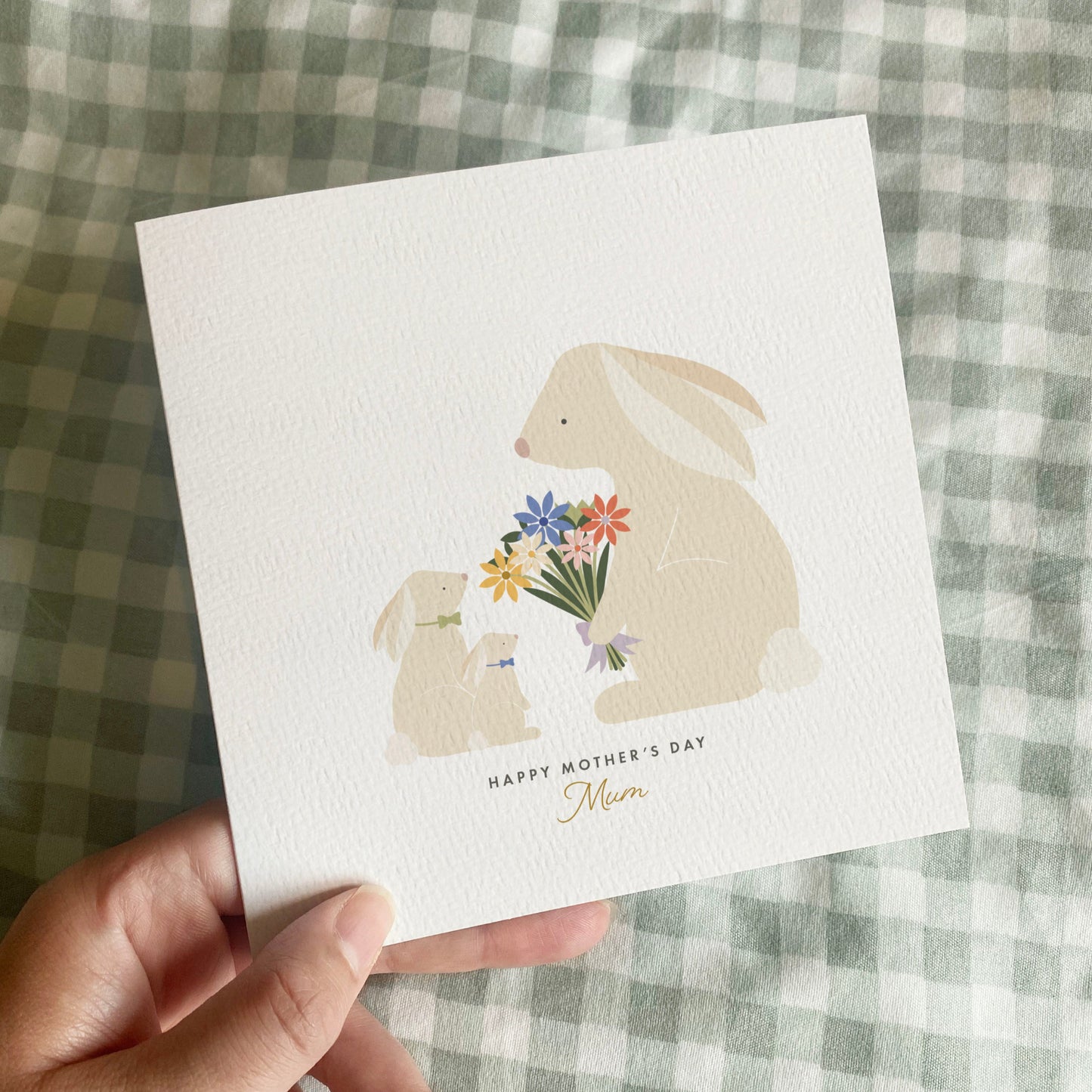 Personalised Bunny Mother's Day Card