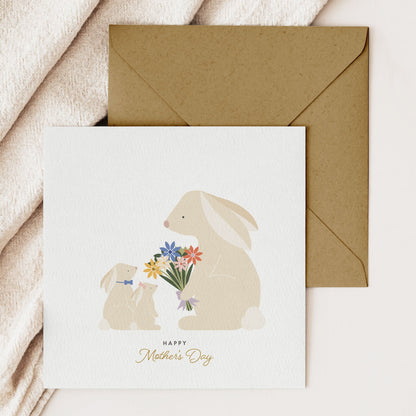 Personalised Bunny Mother's Day Card