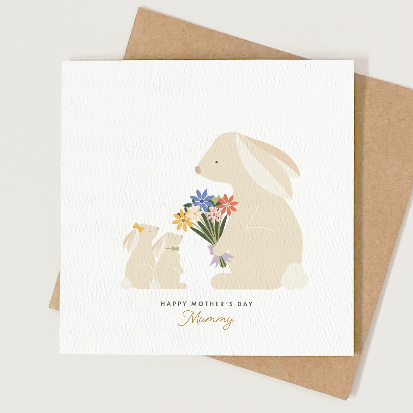 Personalised Bunny Mother's Day Card