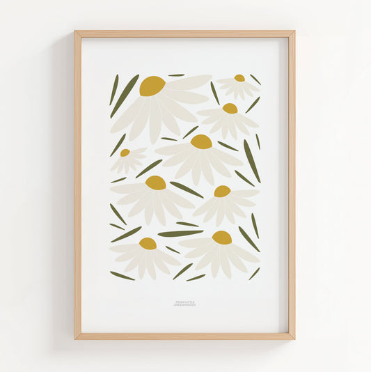 Daisy Flowers Print
