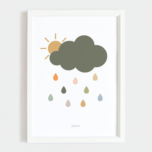 Cloud Print - Dark Green (Safari Colours)