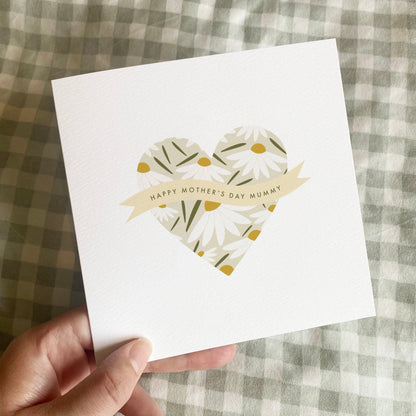 Daisy Heart Mother's Day Card