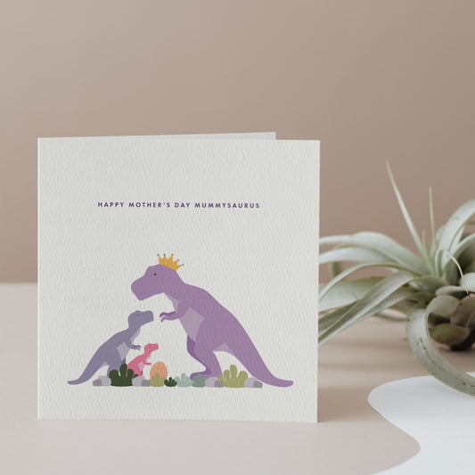 Custom Dinosaur Mother's Day Card