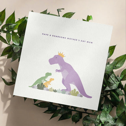 Custom Dinosaur Mother's Day Card