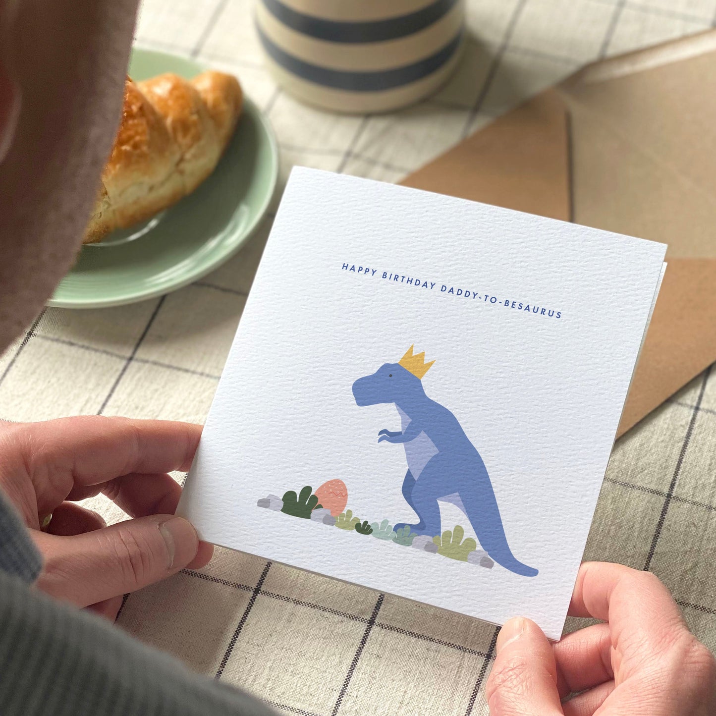 Personalised Dinosaur Birthday Card for Daddy from the Kids