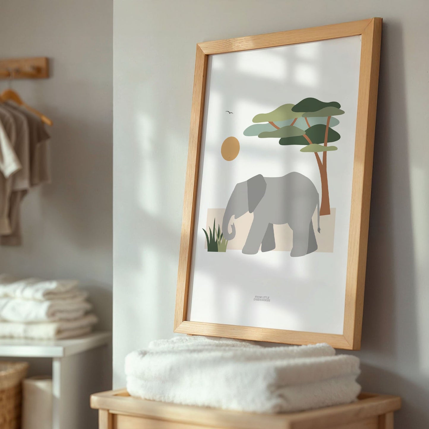 Children's Elephant Safari Print