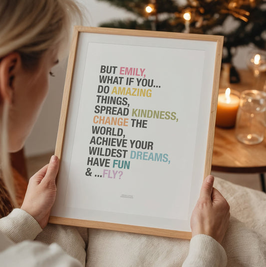 But What if You Fly Girl's Positive Affirmations Print