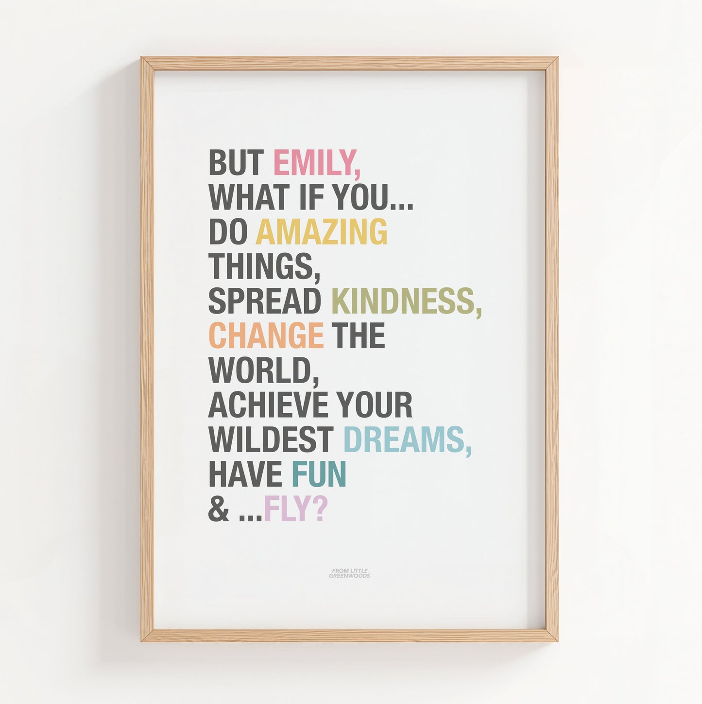But What if You Fly Girl's Positive Affirmations Print