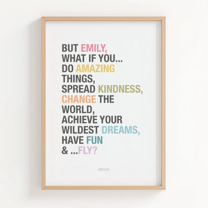 But What if You Fly Girl's Positive Affirmations Print