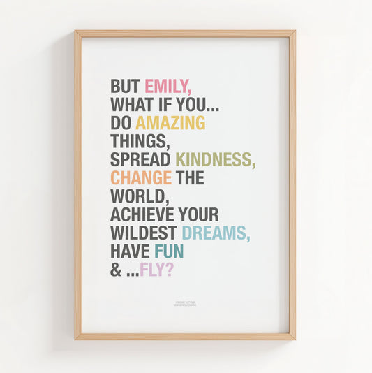 But What if You Fly Girl's Positive Affirmations Print
