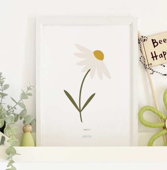 Single Stem Daisy Print