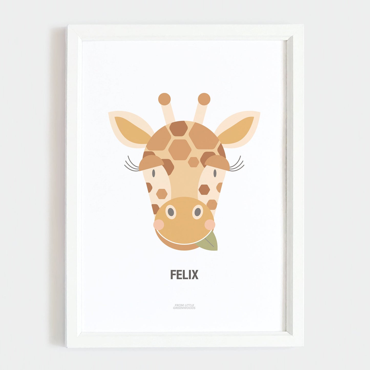 Personalised Kid's Giraffe Print