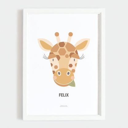 Personalised Kid's Giraffe Print