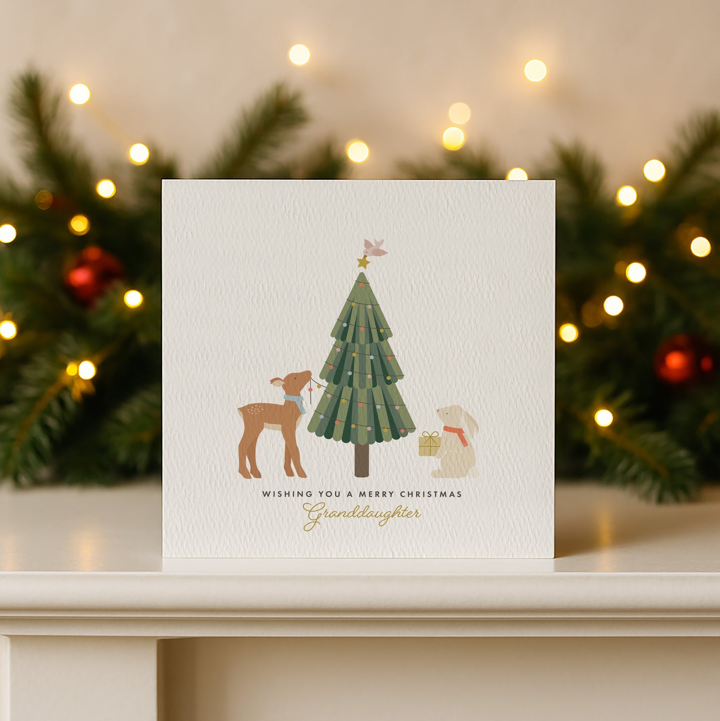 READY TO POST - Winter Woodland Christmas Card