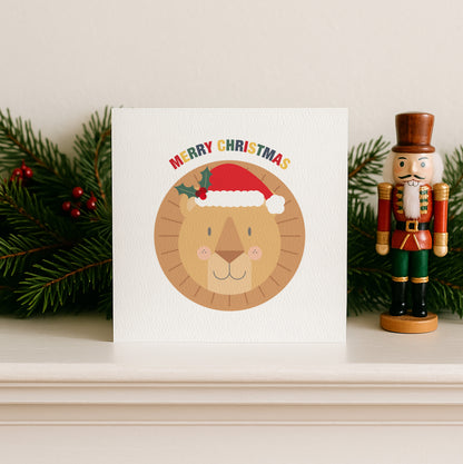 READY TO POST - Lion Christmas Card