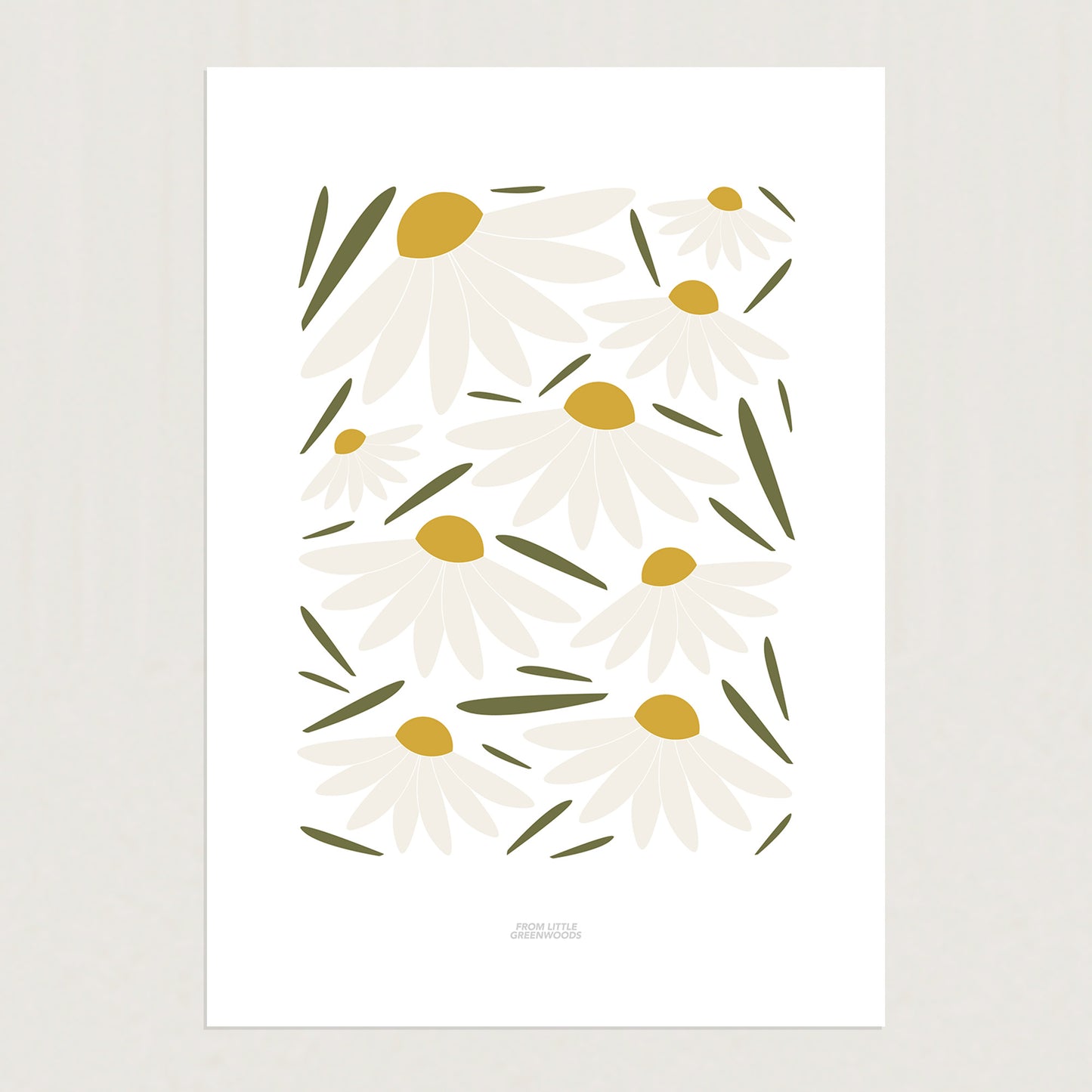 READY TO POST - A4 Daisies Print