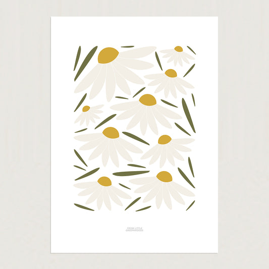READY TO POST - A4 Daisies Print