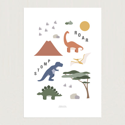 READY TO POST - A4 Dinosaur Print