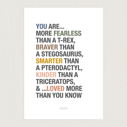 READY TO POST - A4 Dinosaur Affirmations Print