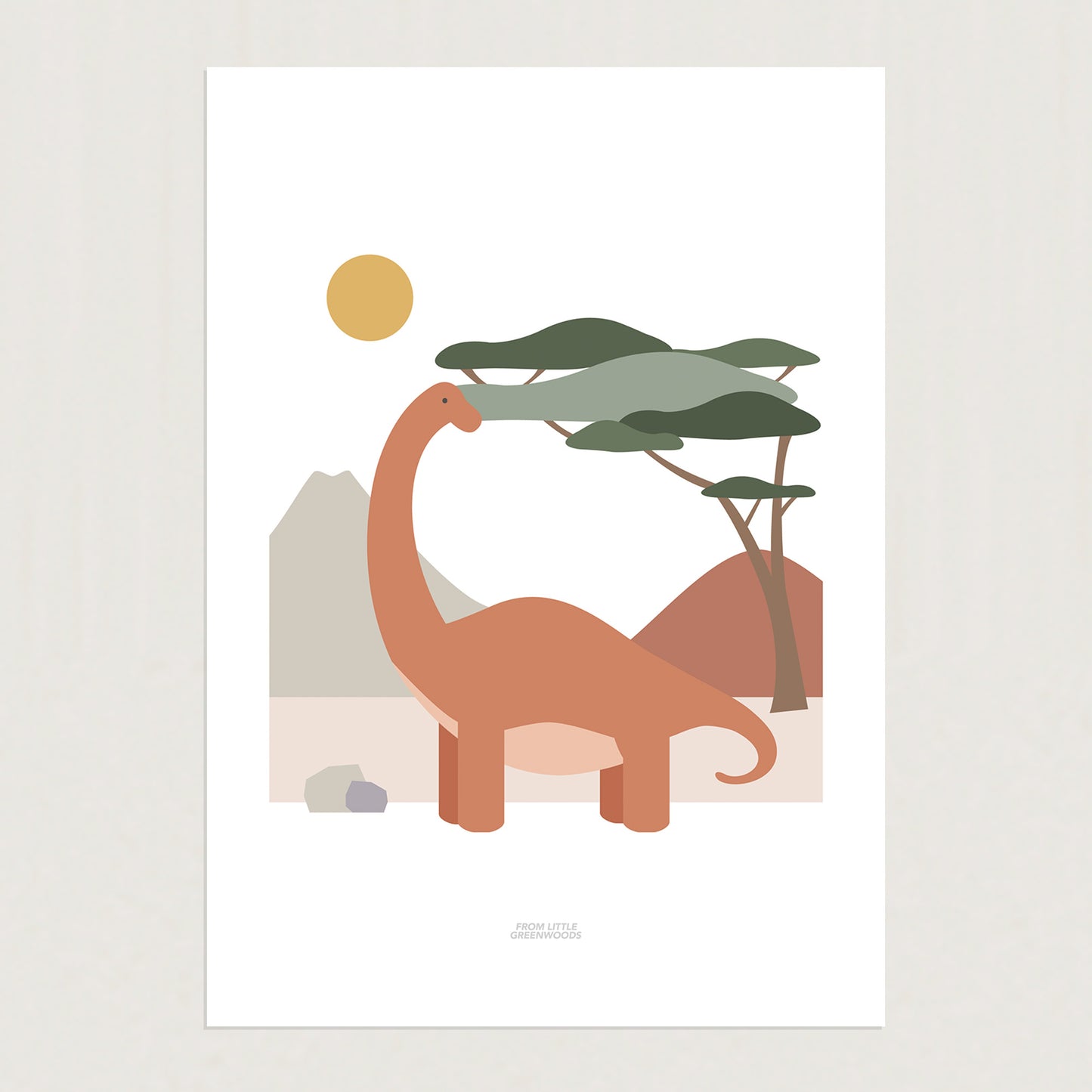 READY TO POST - A4 Diplodocus Print