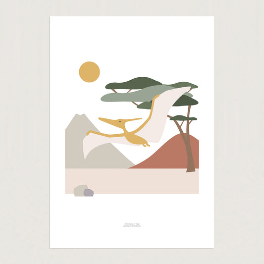 READY TO POST - A4 Pterodactyl Print