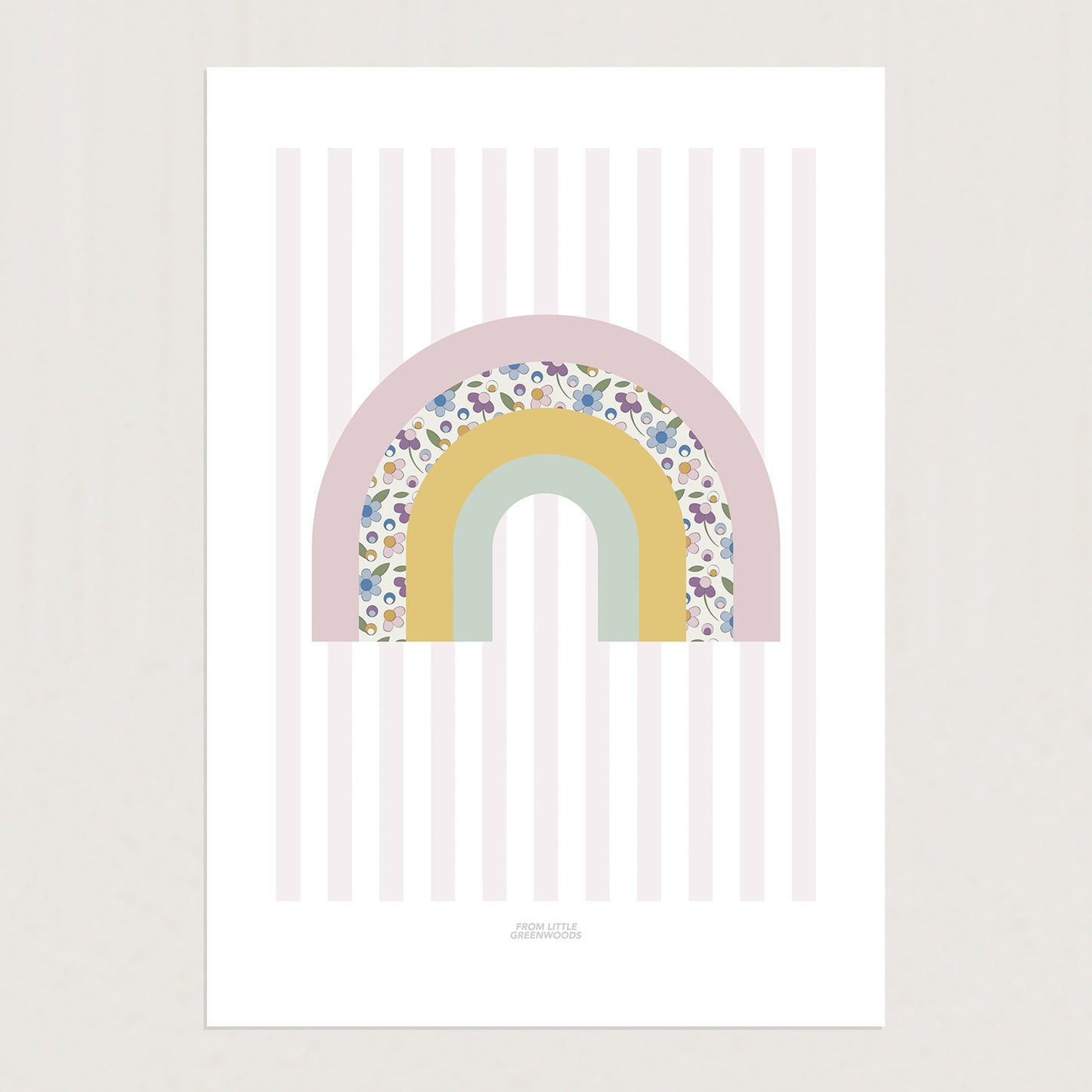 READY TO POST - A4 Girl's Rainbow Print