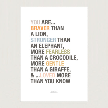 READY TO POST - A4 Safari Affirmations Print