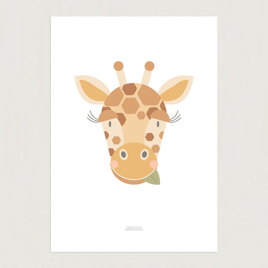 READY TO POST - A4 Giraffe Print