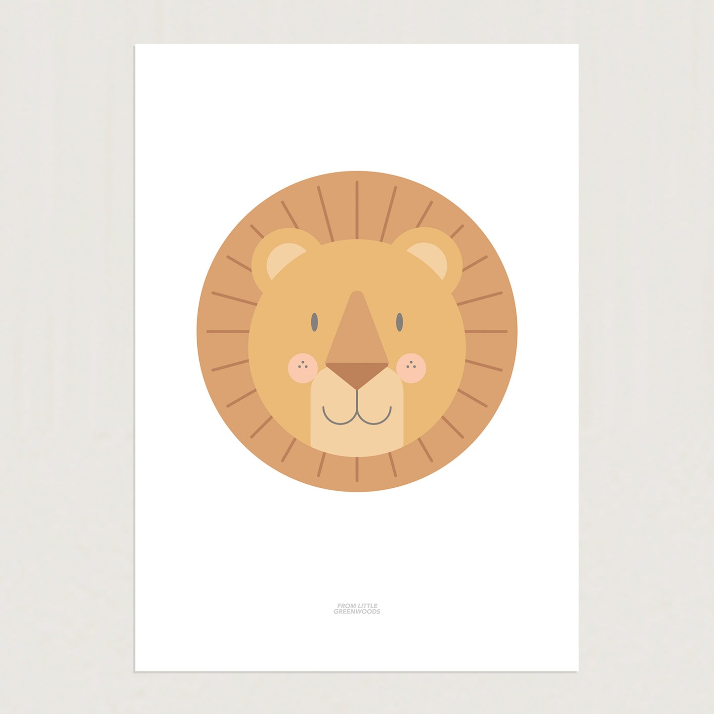 READY TO POST - A5 Lion Print