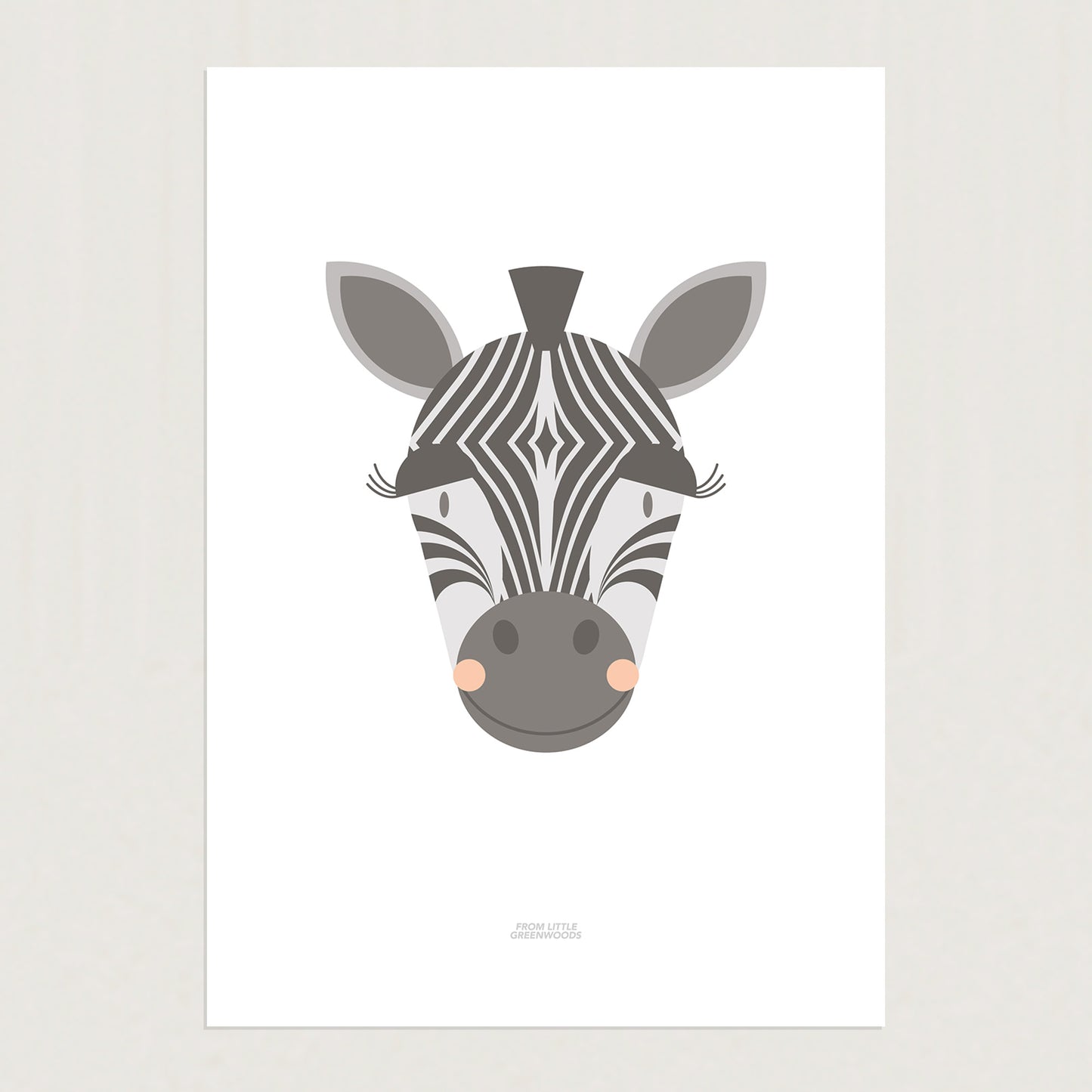 READY TO POST - A4 Zebra Print