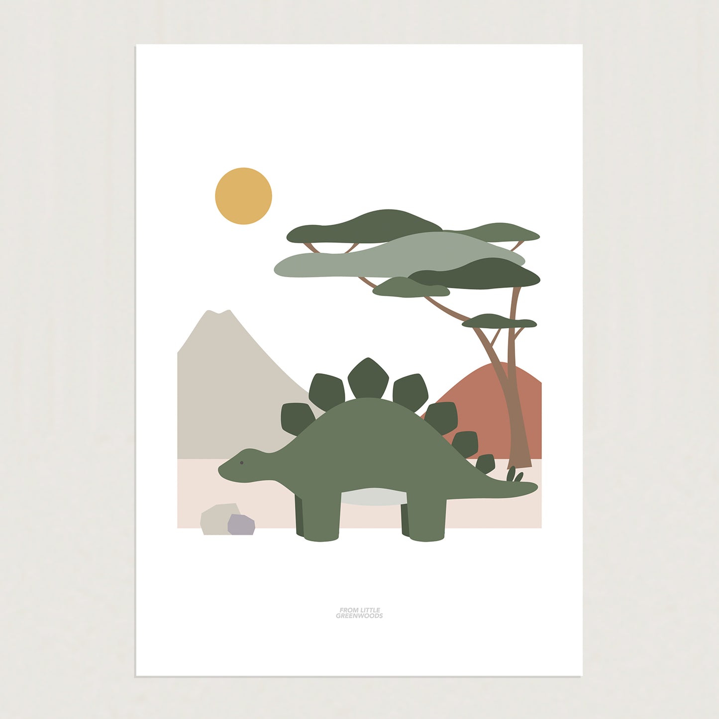 READY TO POST - A4 Stegosaurus Print