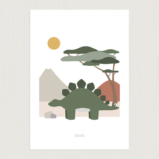 READY TO POST - A4 Stegosaurus Print