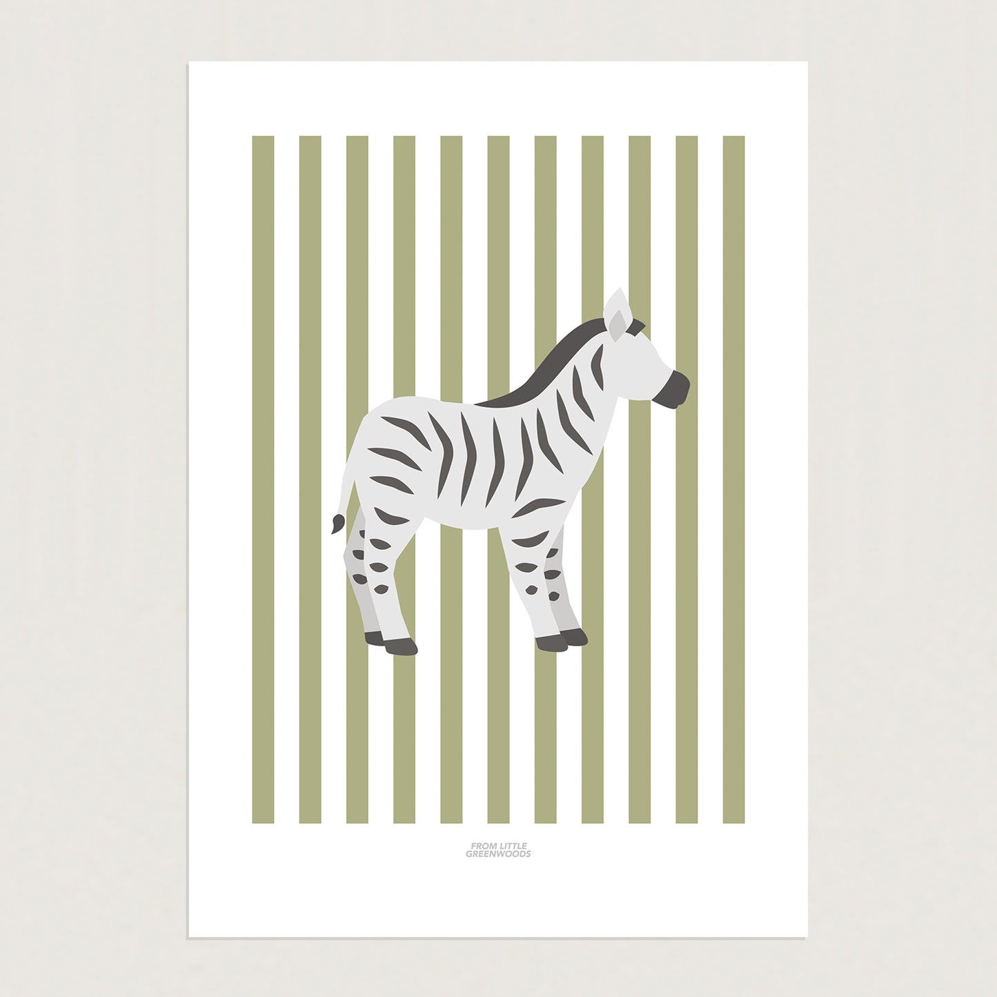 READY TO POST - A5 Striped Zebra Print