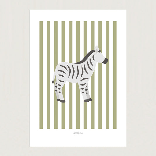 READY TO POST - A4 Striped Zebra Print